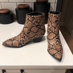Snakeskin Booties